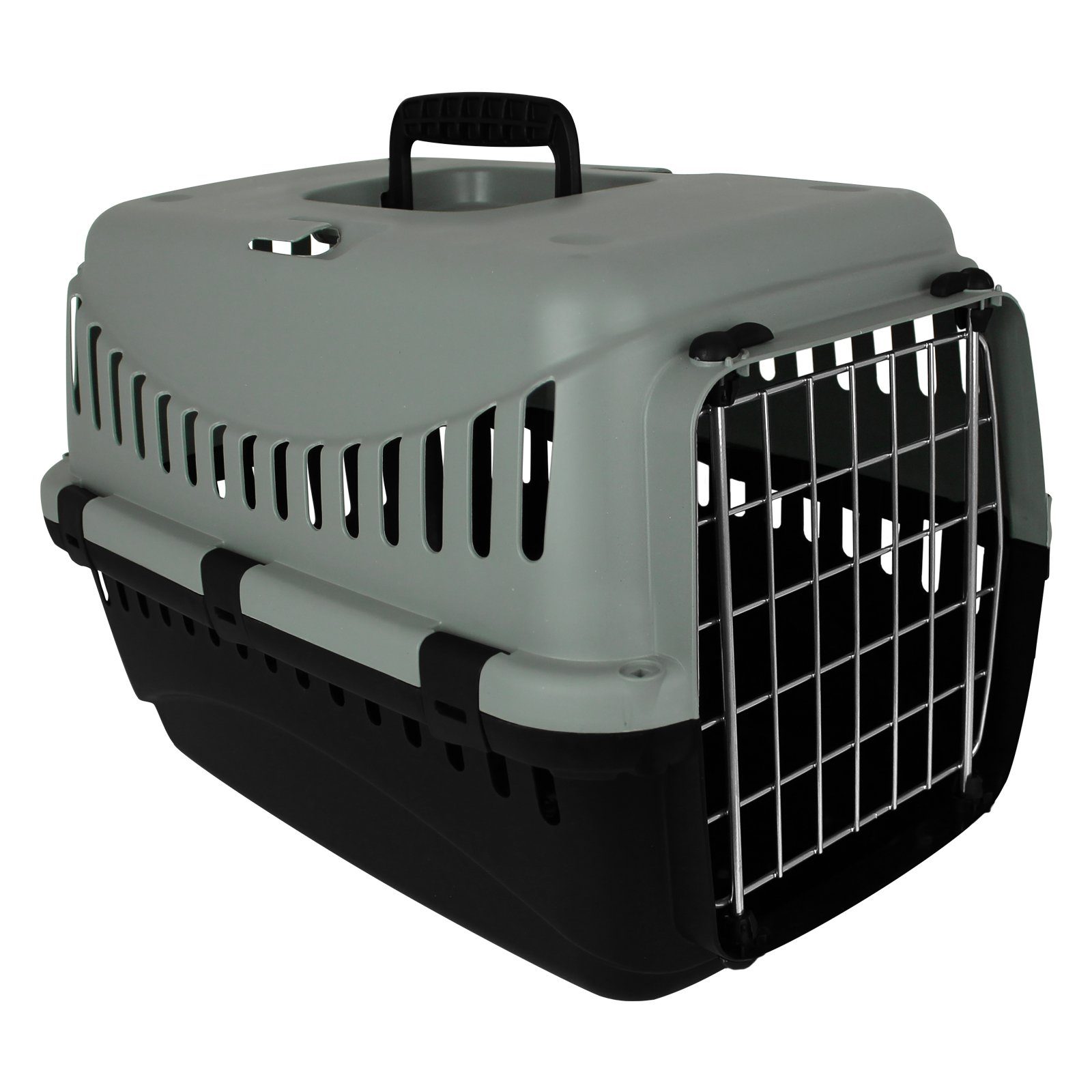 Centi Tiertransportbox Transportbox Tiere Metalltür Tierbox Tiertransport Transportkäfig bis 6,00 kg, Katzen Hunde Haustier Box Katzenbox Transportkiste Haustiertransport