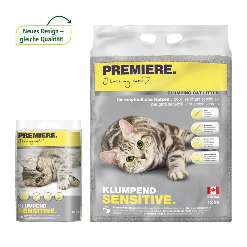 PREMIERE Katzenstreu PREMIERE Sensitive Klumpstreu 12 kg
