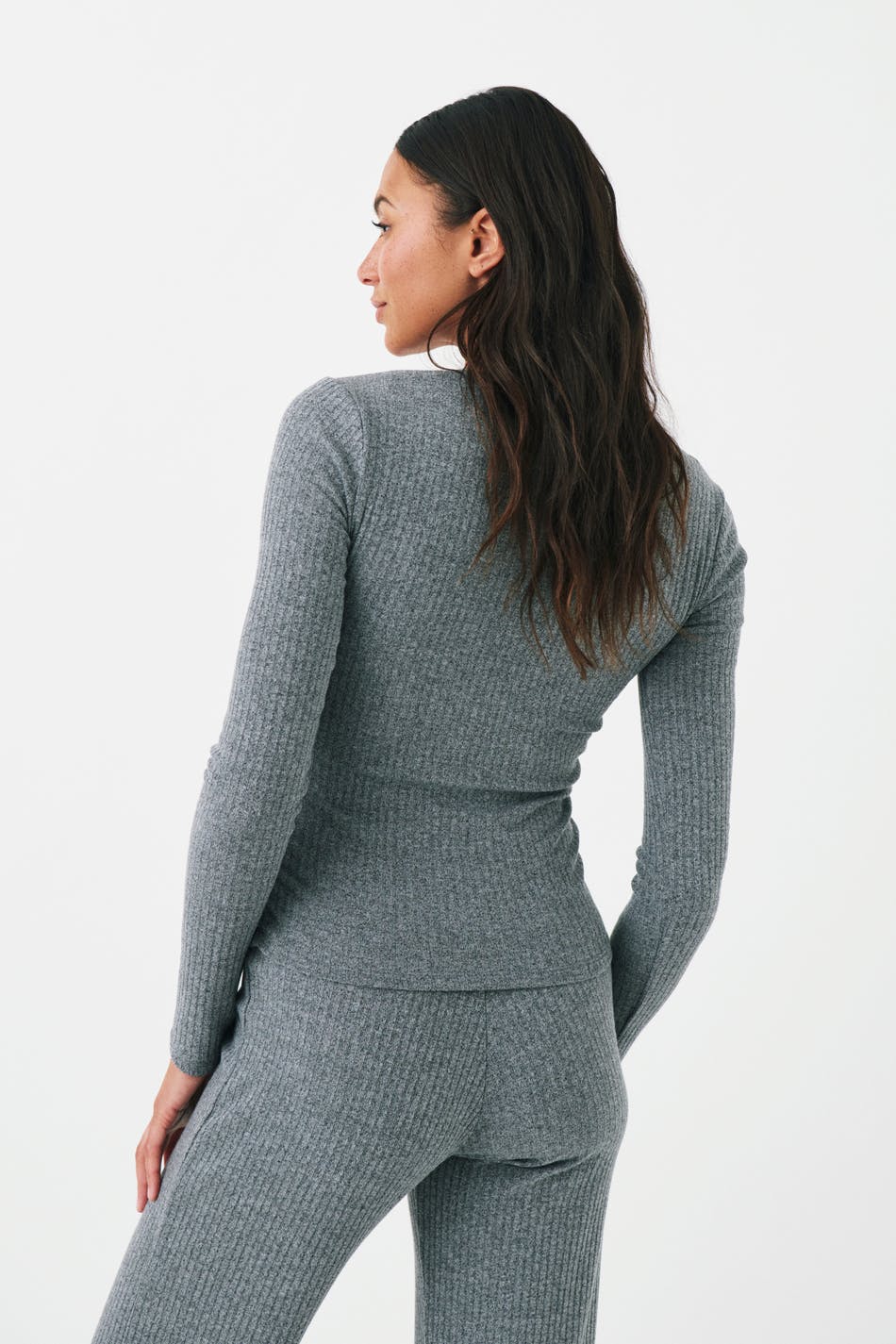 Soft square rib top
