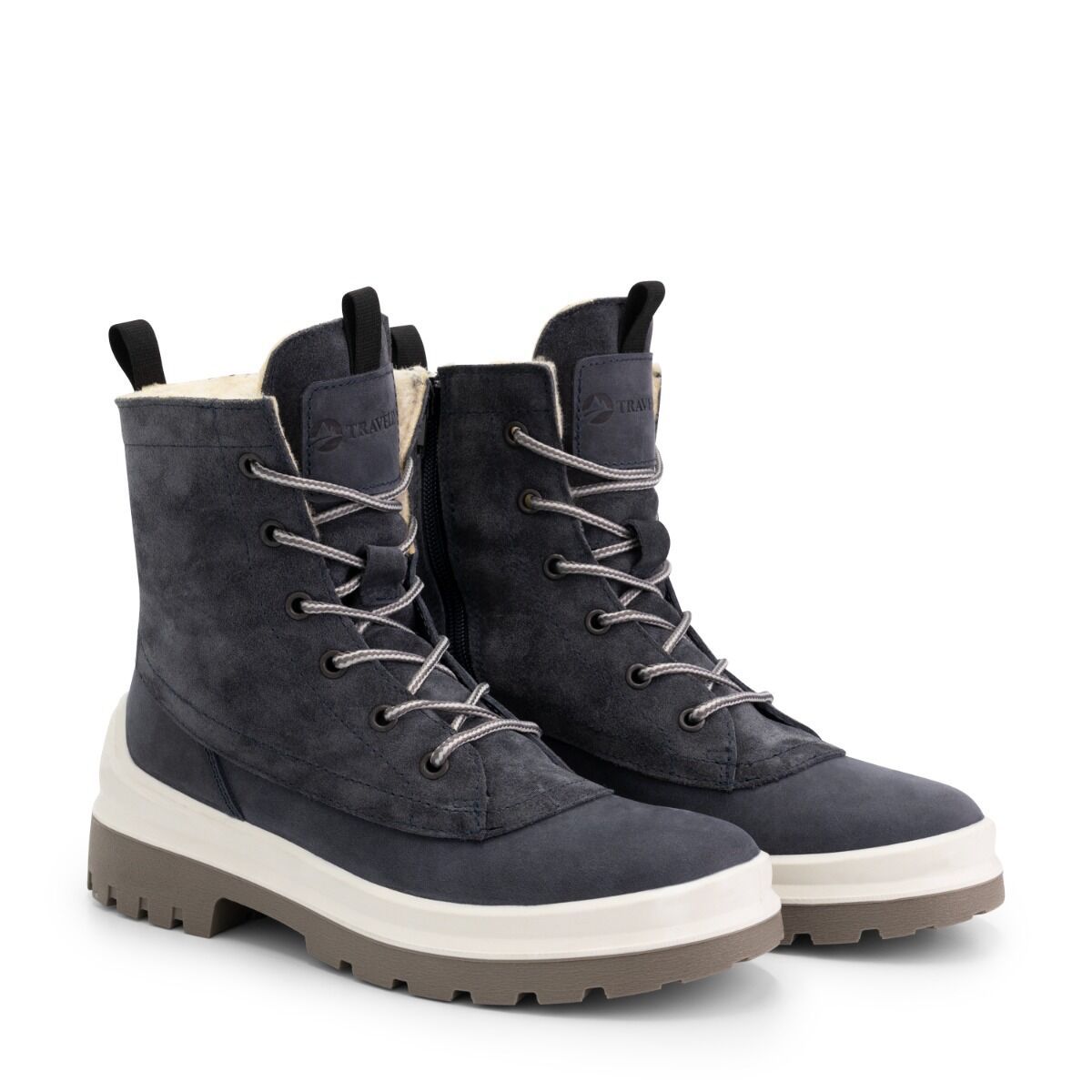 Travelin' Leval marineblaue Damen Schnürstiefel