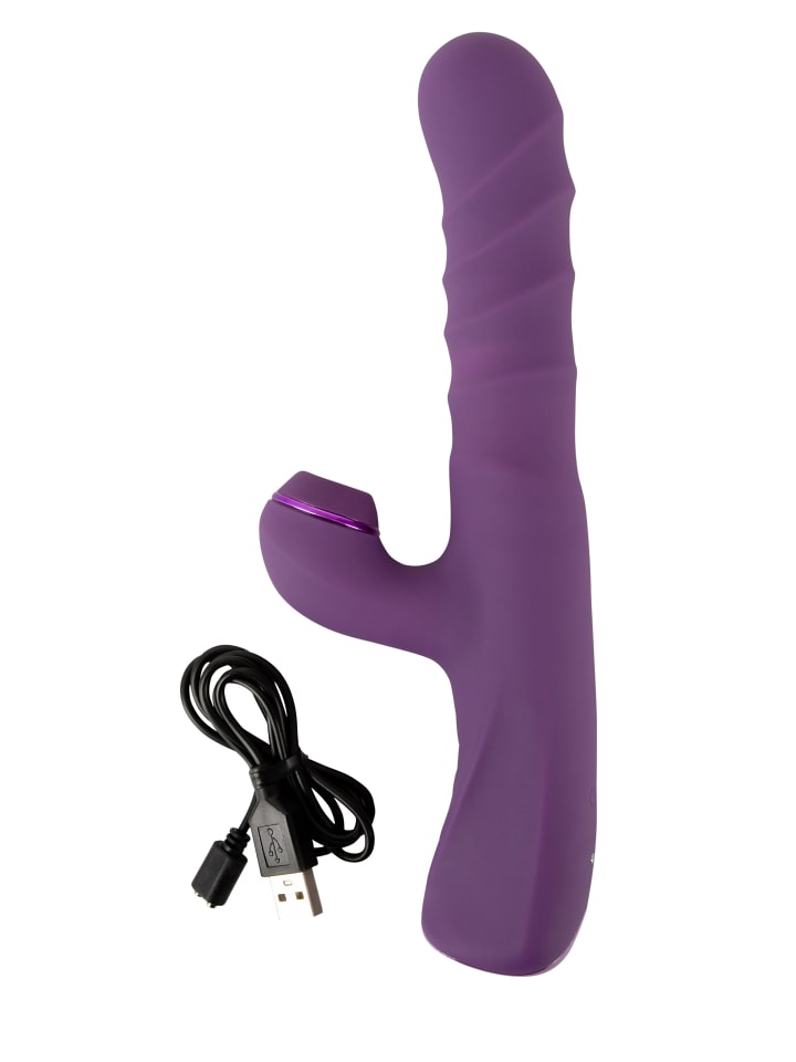 Javida Rabbitvibrator 3 Function Rabbit Vibrator in lila günstig kaufen 24 cm