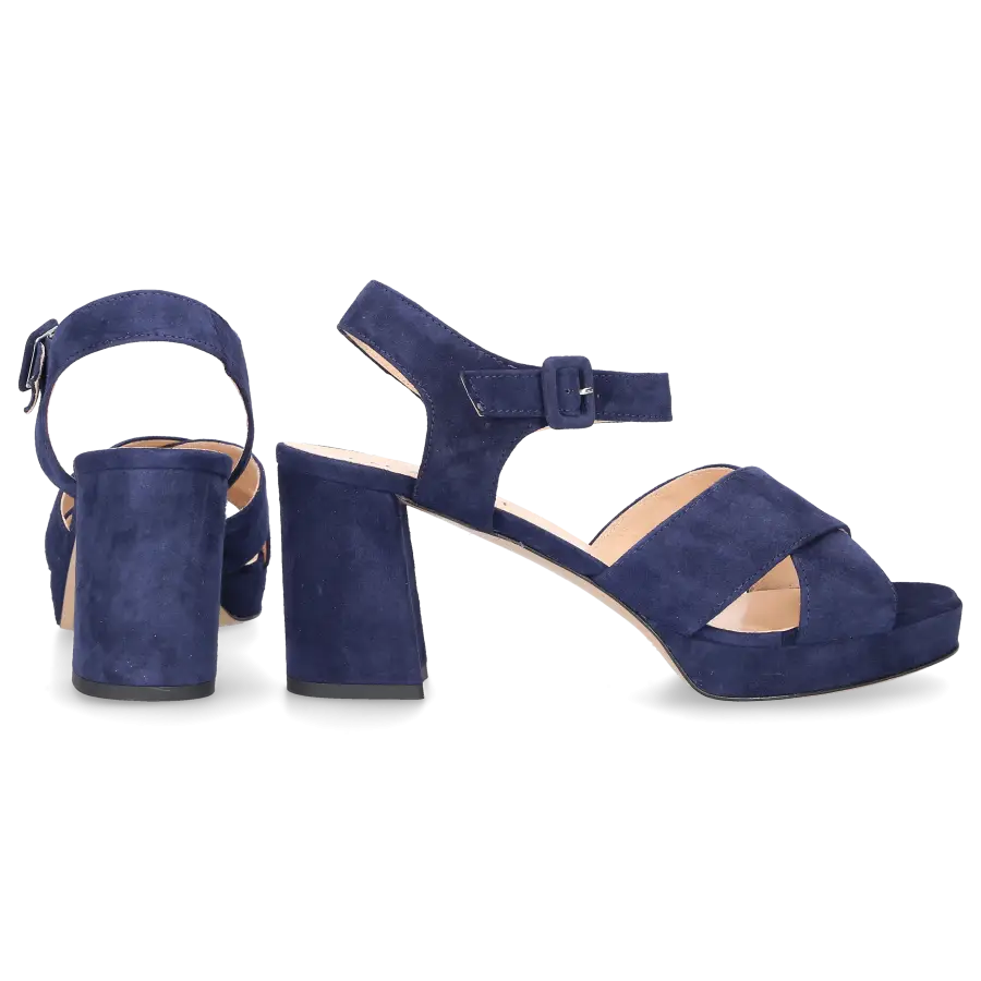 EN AVANT - Sandalen LUXE Veloursleder - blau