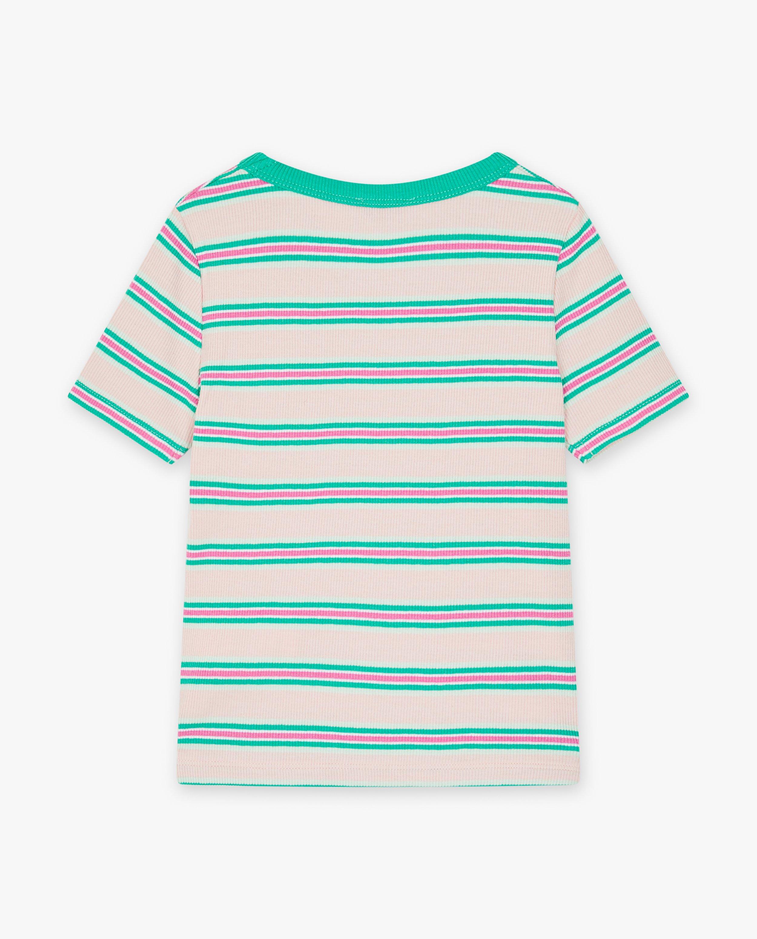 Tricou Hampton Bays roz deschis cu nervuri fine
