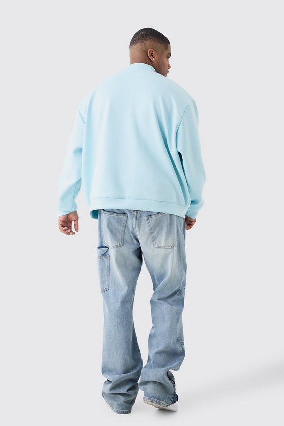 Plus kastige Oversize Scuba Bomberjacke