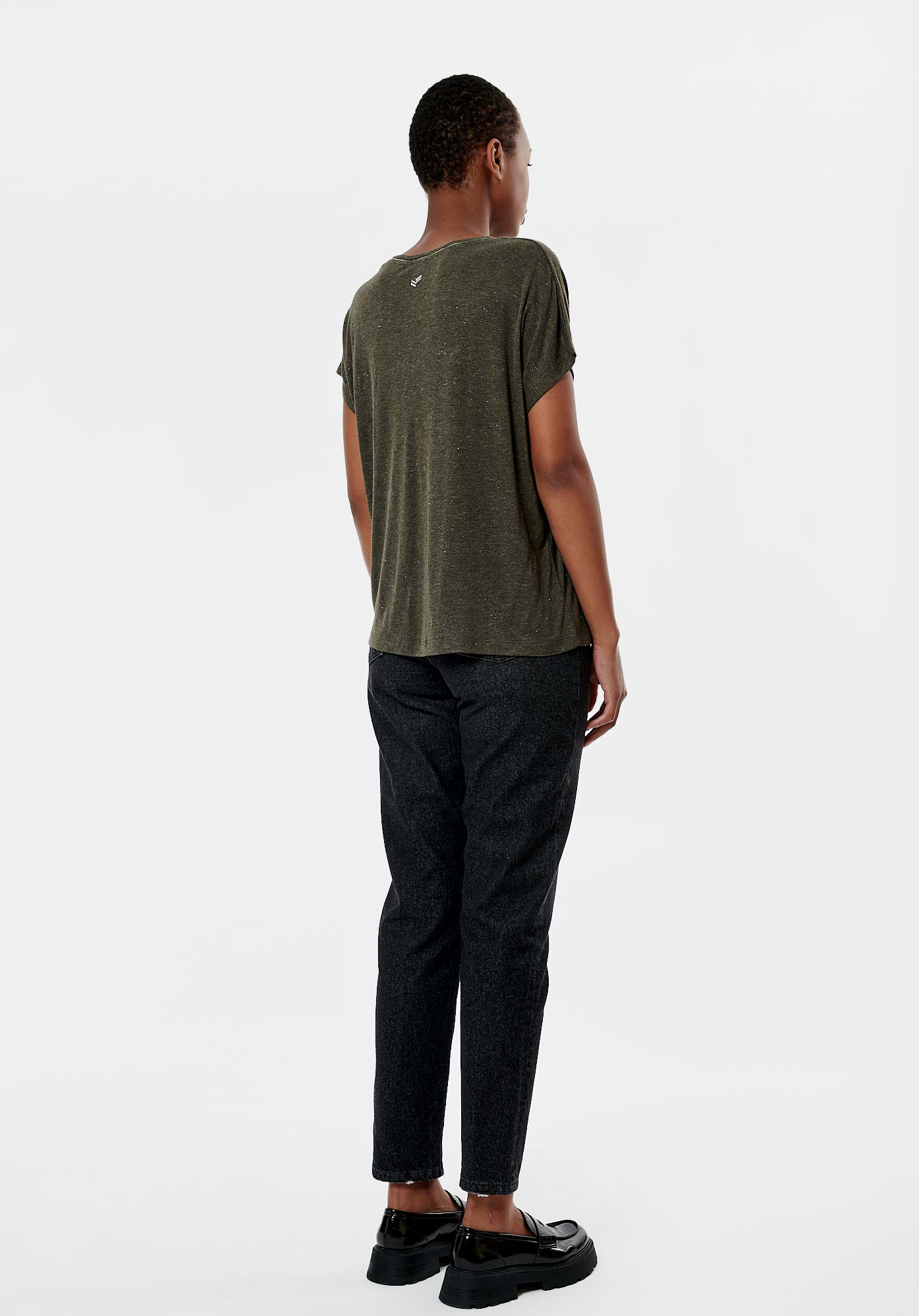 LADY   T-shirt kaki femme