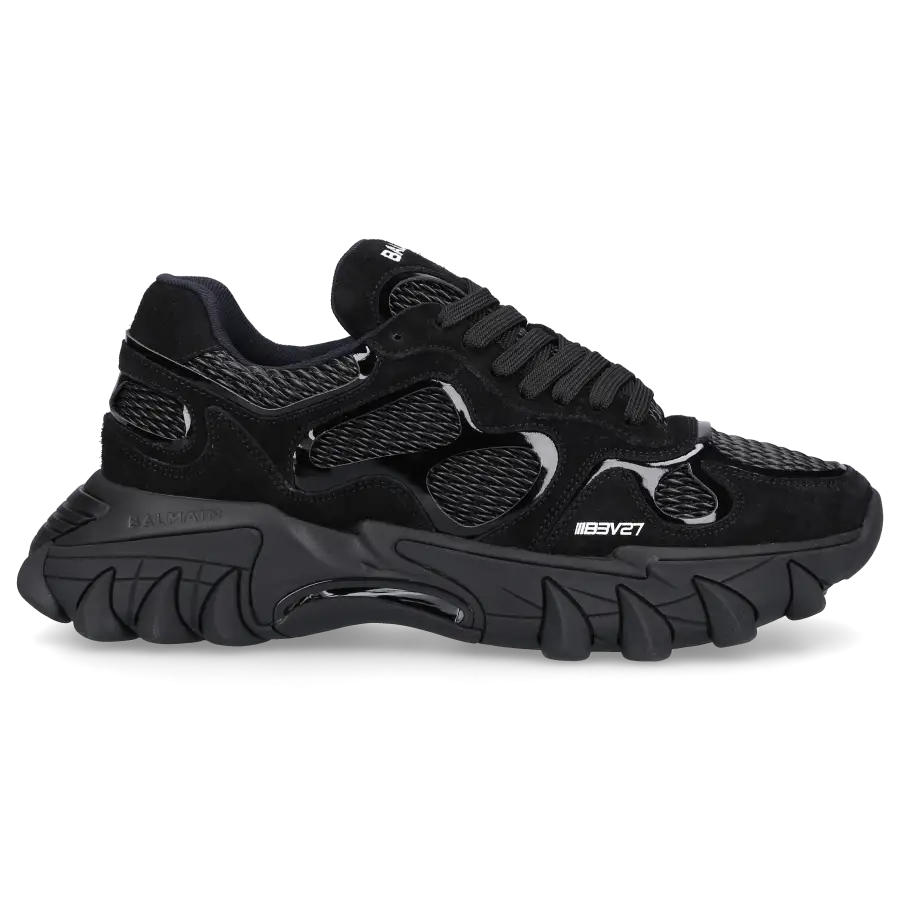 Balmain - Sneaker low B-EAST Veloursleder - schwarz