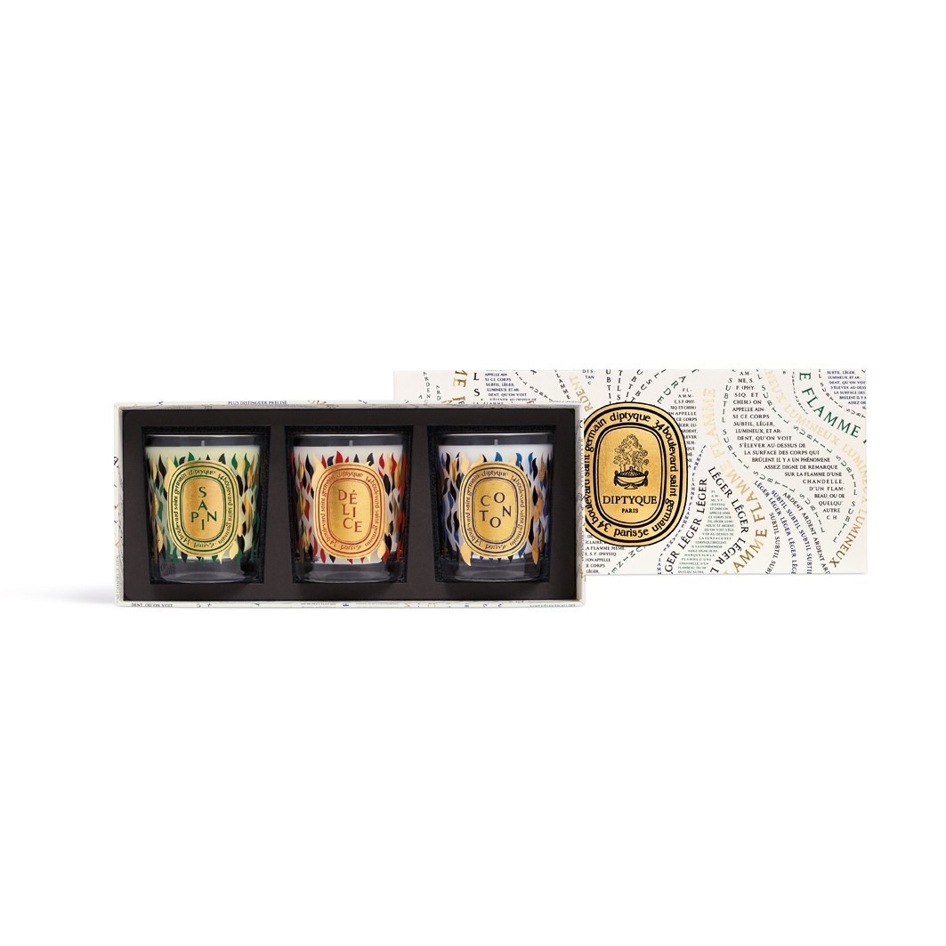 Set mit 3 kleinen Kerzen