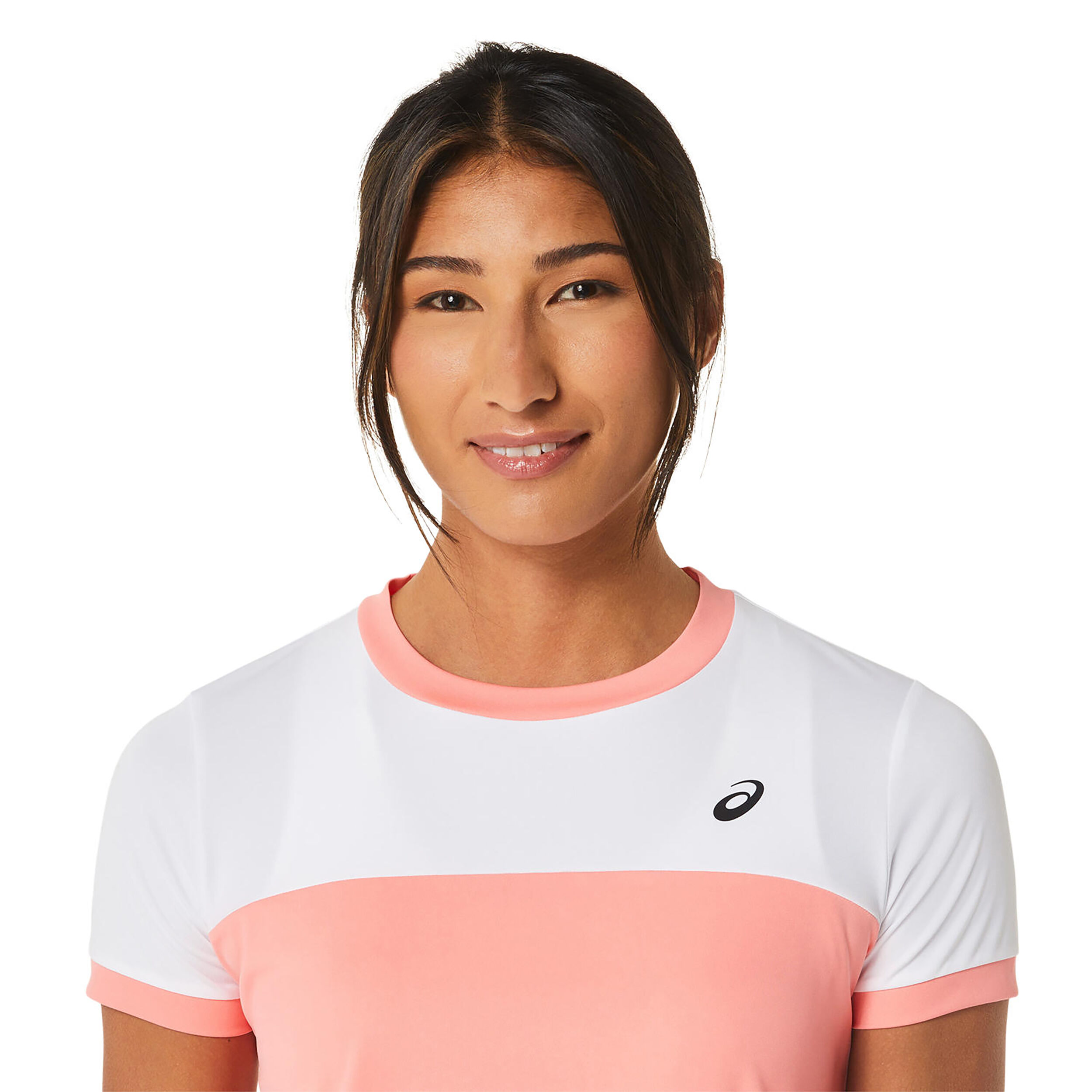 Court T-Shirt Damen - Rosa, Weiß