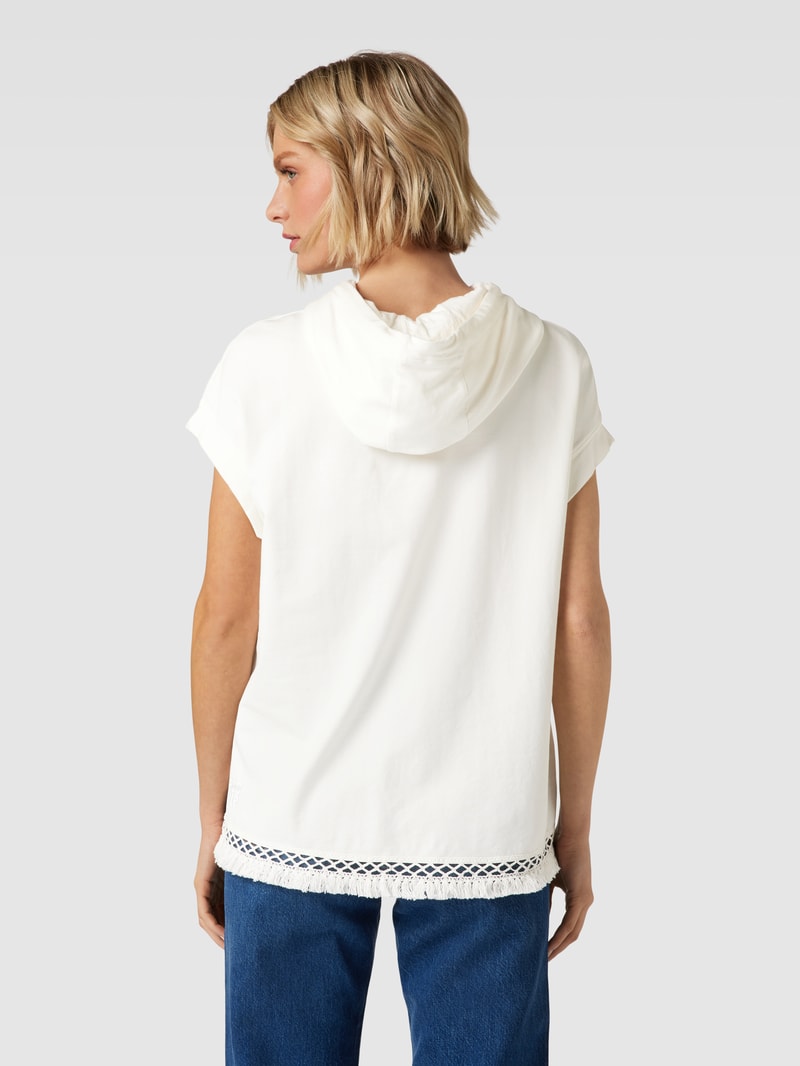 Sweatshirt mit Kapuze in offwhite