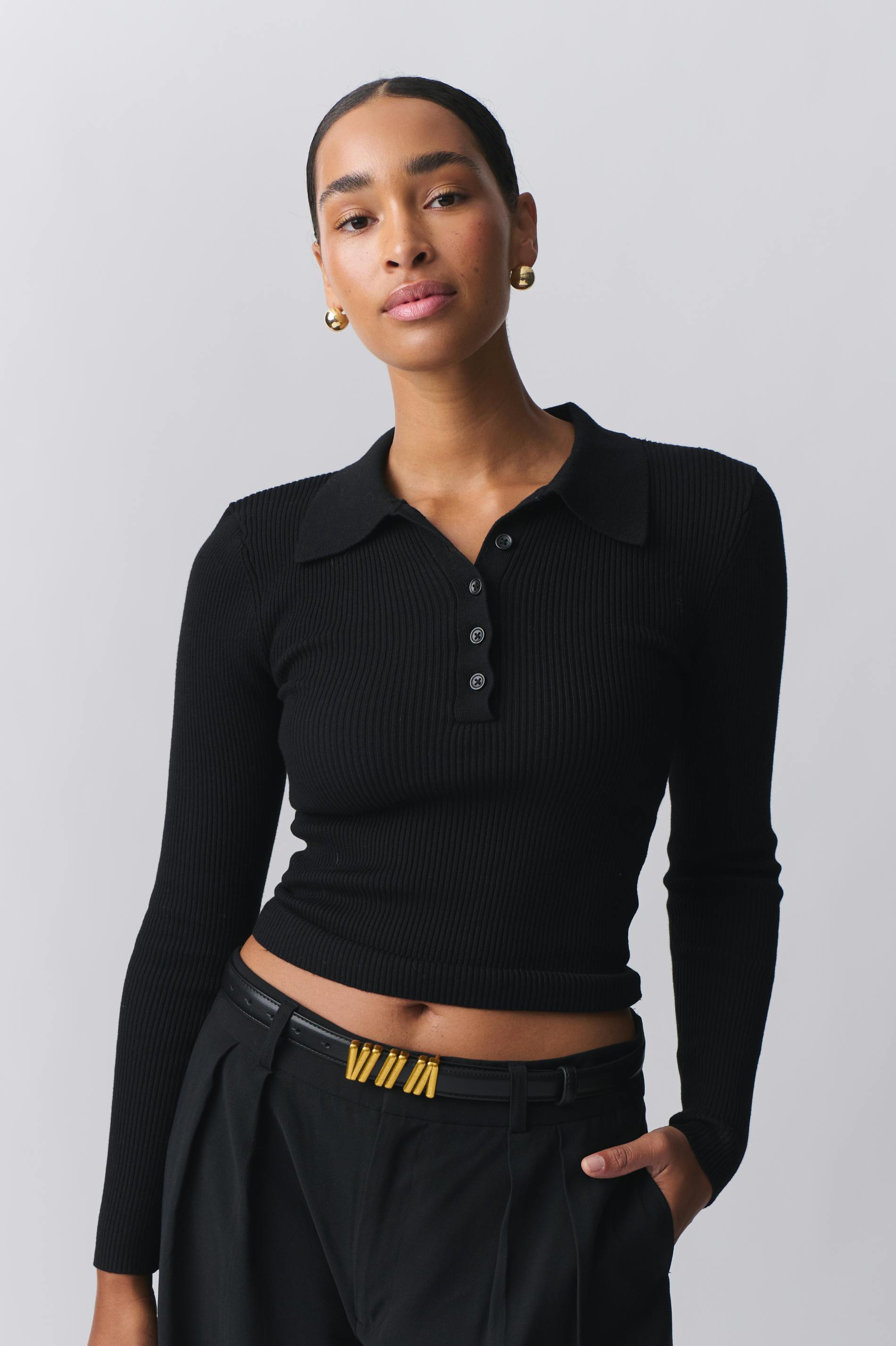 Knitted rib top
