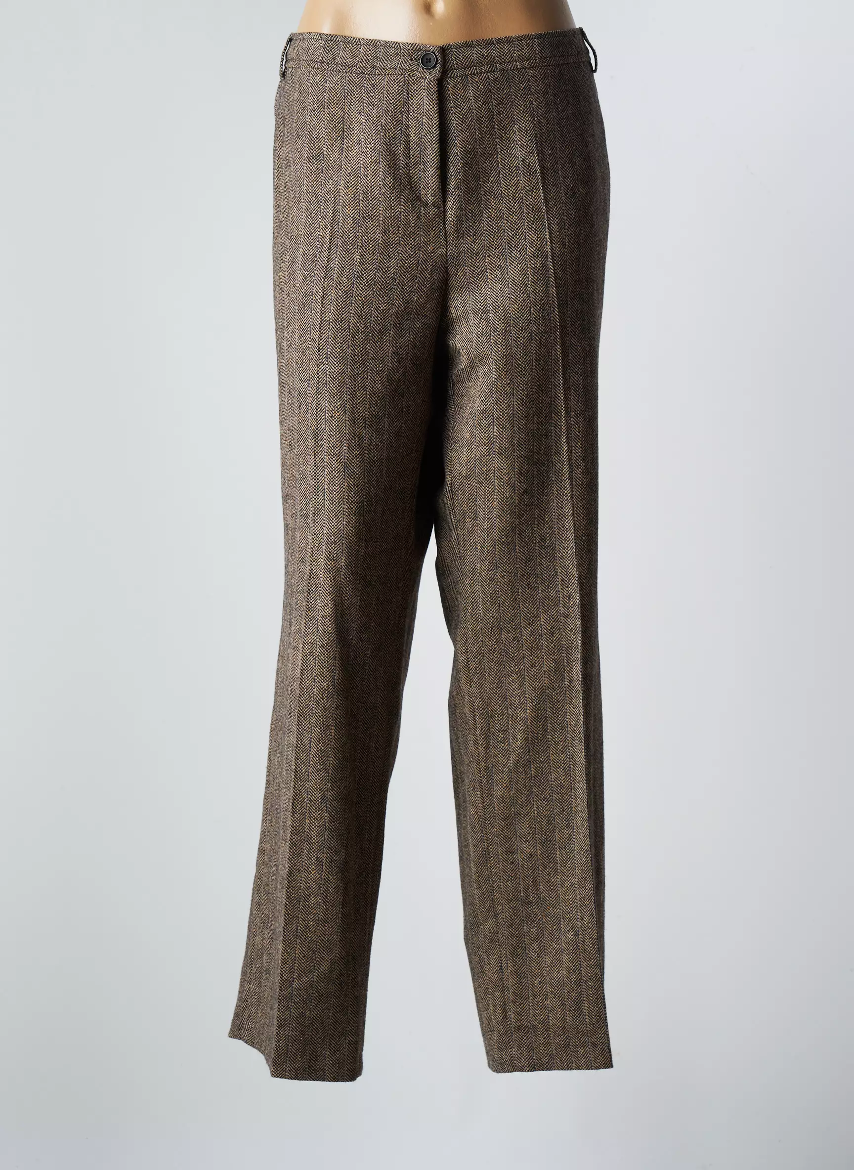Carole Richard Pantalons Droits Femme couleur beige