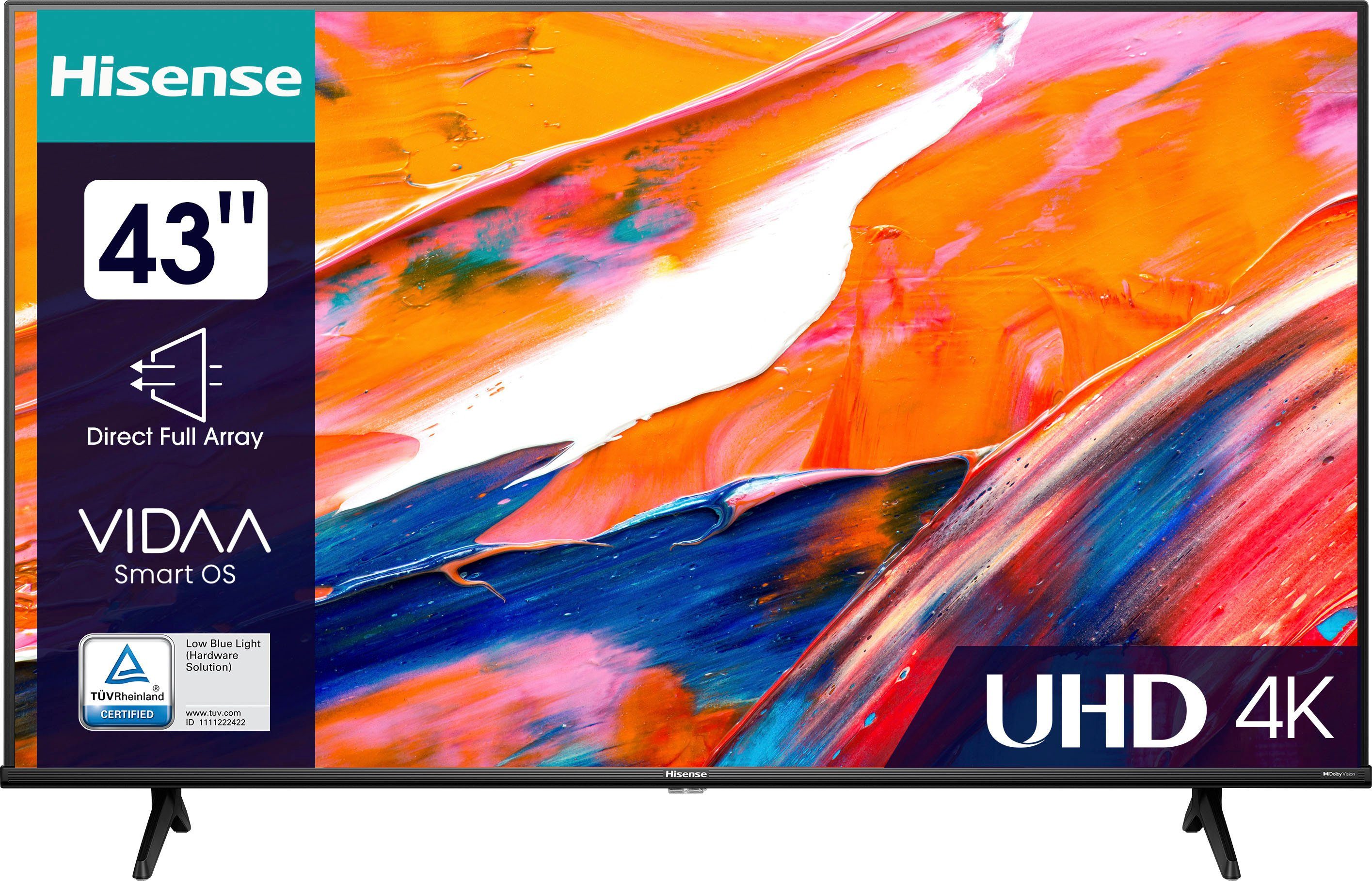 Hisense 43E61KT LED-Fernseher (108 cm/43 Zoll, 4K Ultra HD, Smart-TV, Smart-TV, Dolby Vision, Triple Tuner DVB-C/S/S2/T/T2)