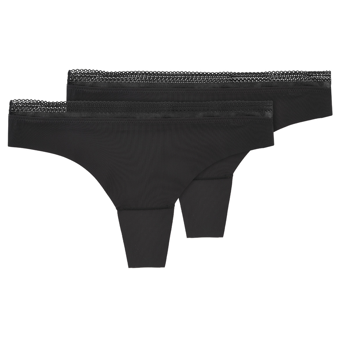 2 Damen Seamless-Strings mit Spitze