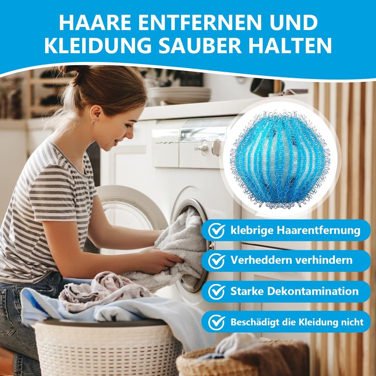 JedBesetzt Wäschekugel Fusselentferner tierhaare,Tierhaarentferner Waschmaschine,35mm