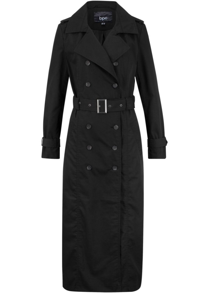 Long-Trenchcoat mit Taillengürtel