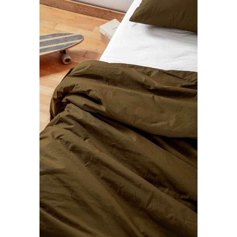 Housse de couette en Percale de Coton Bio lavé pour lit 1 personne