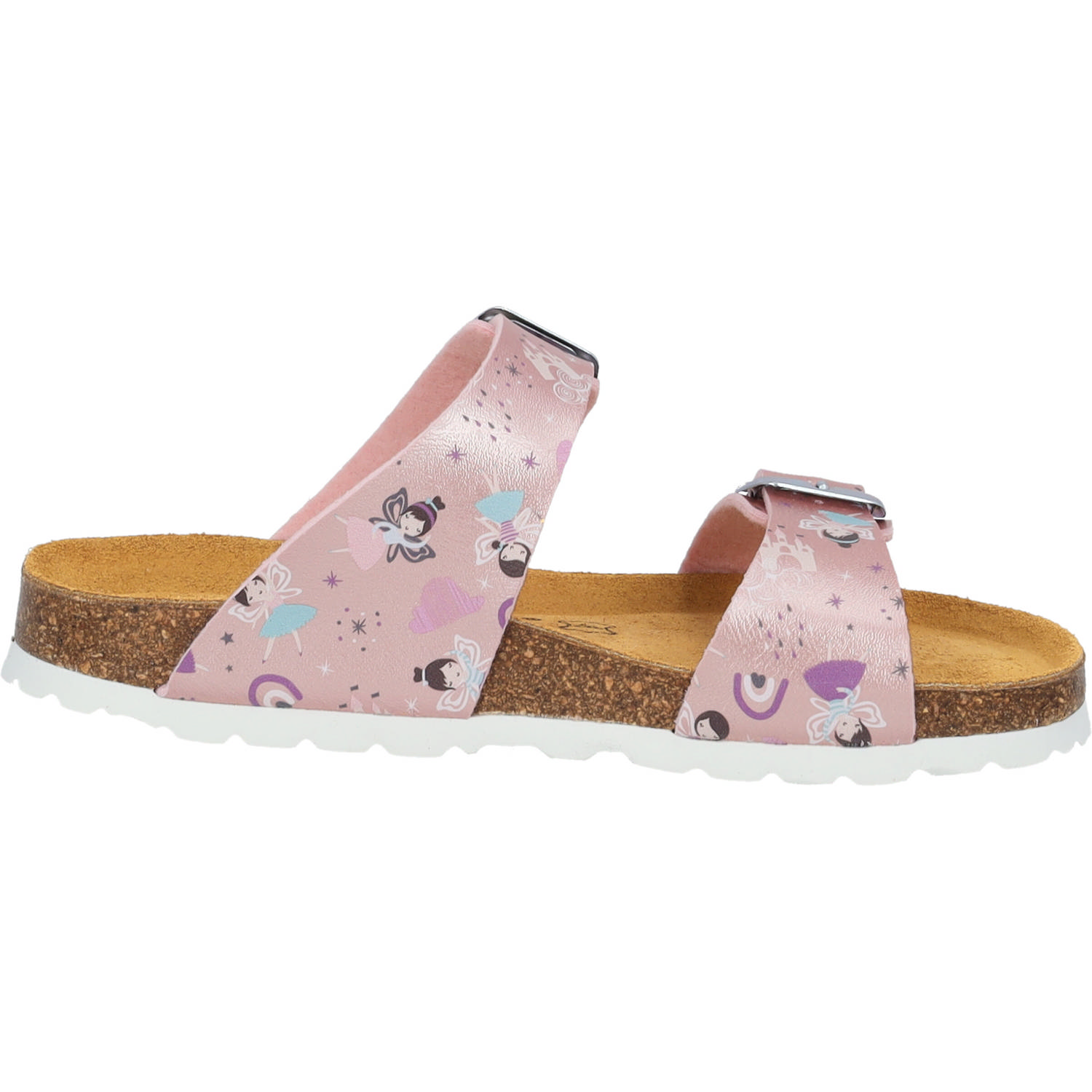 Palado Kids Samos G Print, Pantoletten, Kinder, Rosa Metallic Fairy