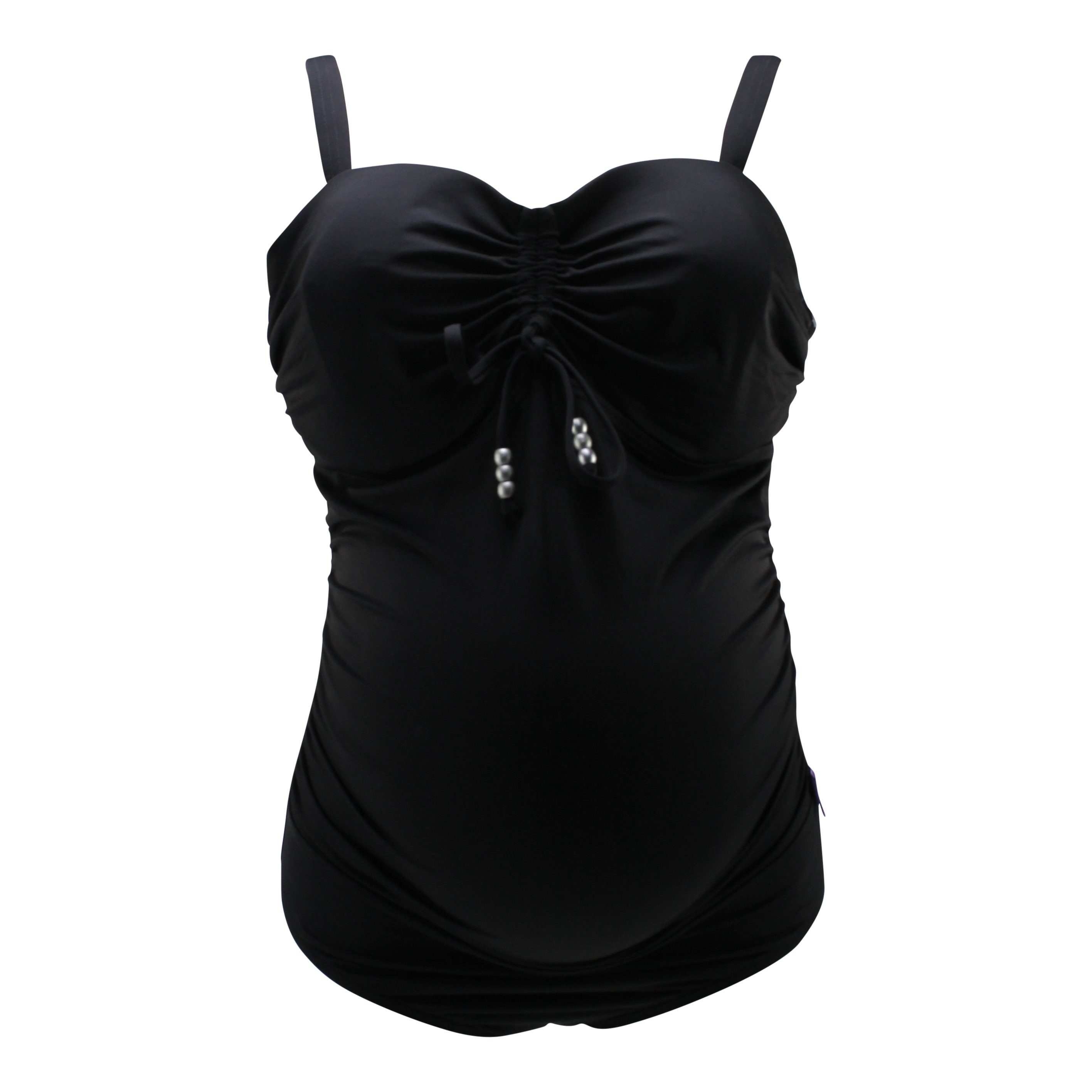 petit amour Umstandsbadeanzug CAMERONA in Schwarz Perfektes Design für Umstandsbademode made in Hamburg: Badeanzug nicht nur für Schwangere mit raffiniert verstellbaren Details so dass der Einteiler mitwächst und auch noch weit über die Schwangerscha