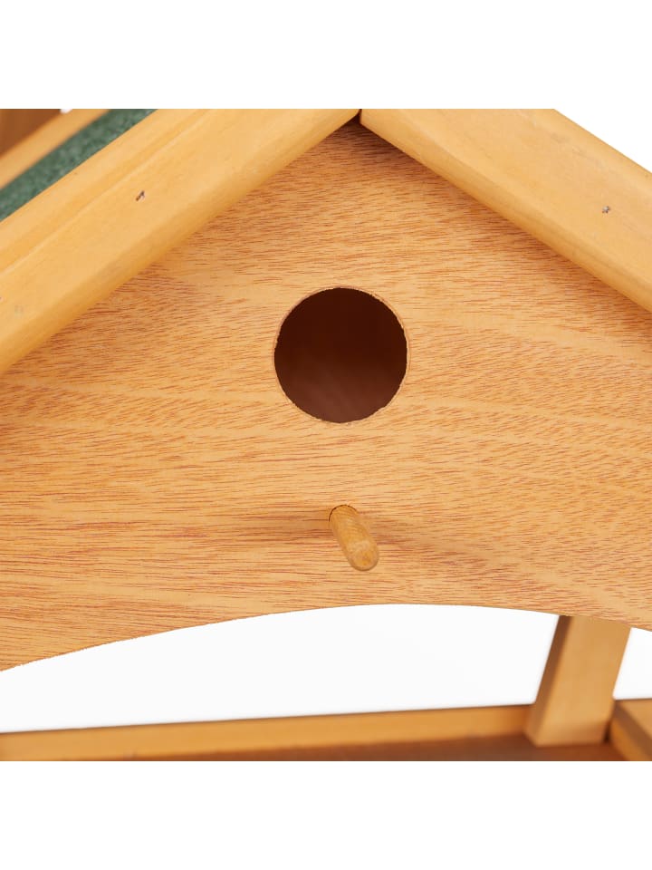 relaxdays Vogelfutterhaus in Natur - (B)42,5 x (H)35 x (T)40,5 cm günstig kaufen onesize