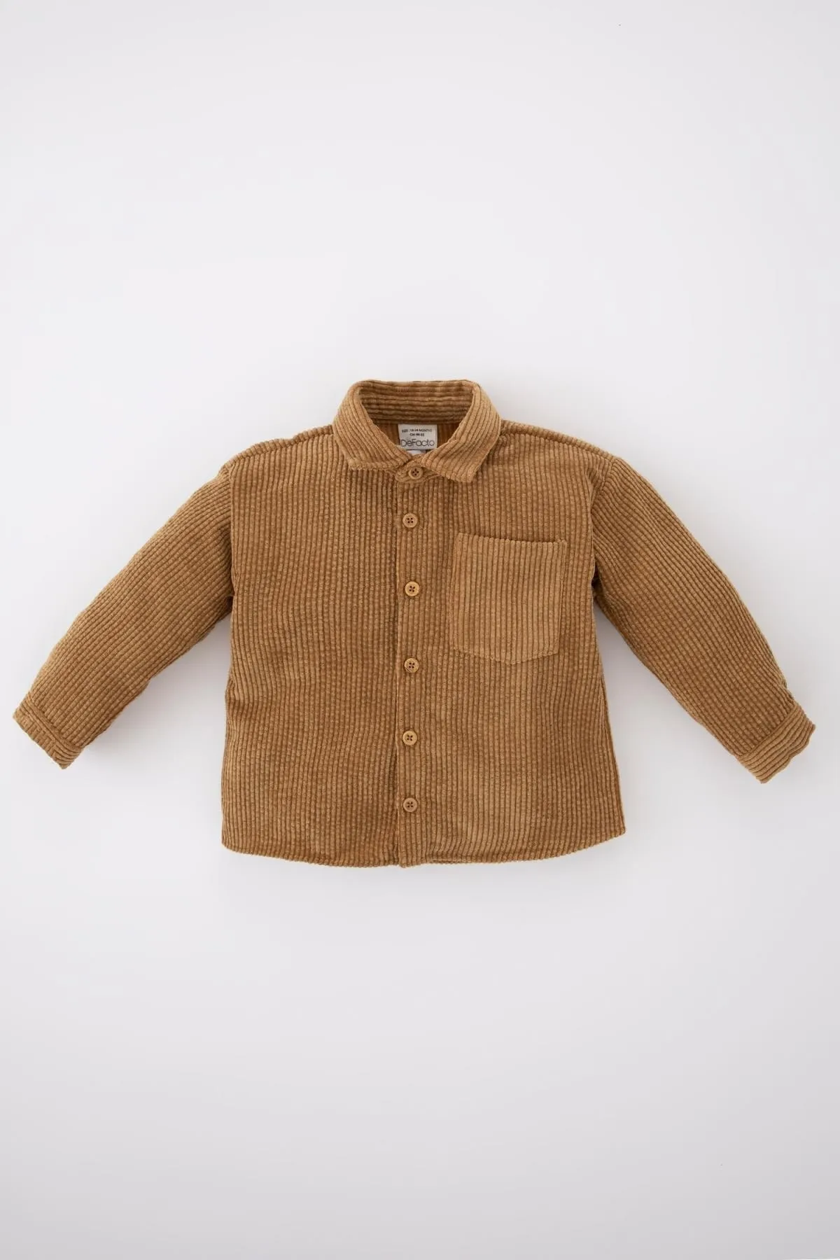 DeFacto  Langarmshirt aus Samt mit Hemdkragen für Babys (Jungen).