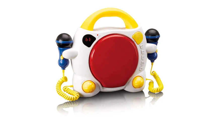 Lenco KCD-011KIDS - Tragbarer Karaoke-CD-Player mit Bluetooth® für Kinder - Mehrfarbig