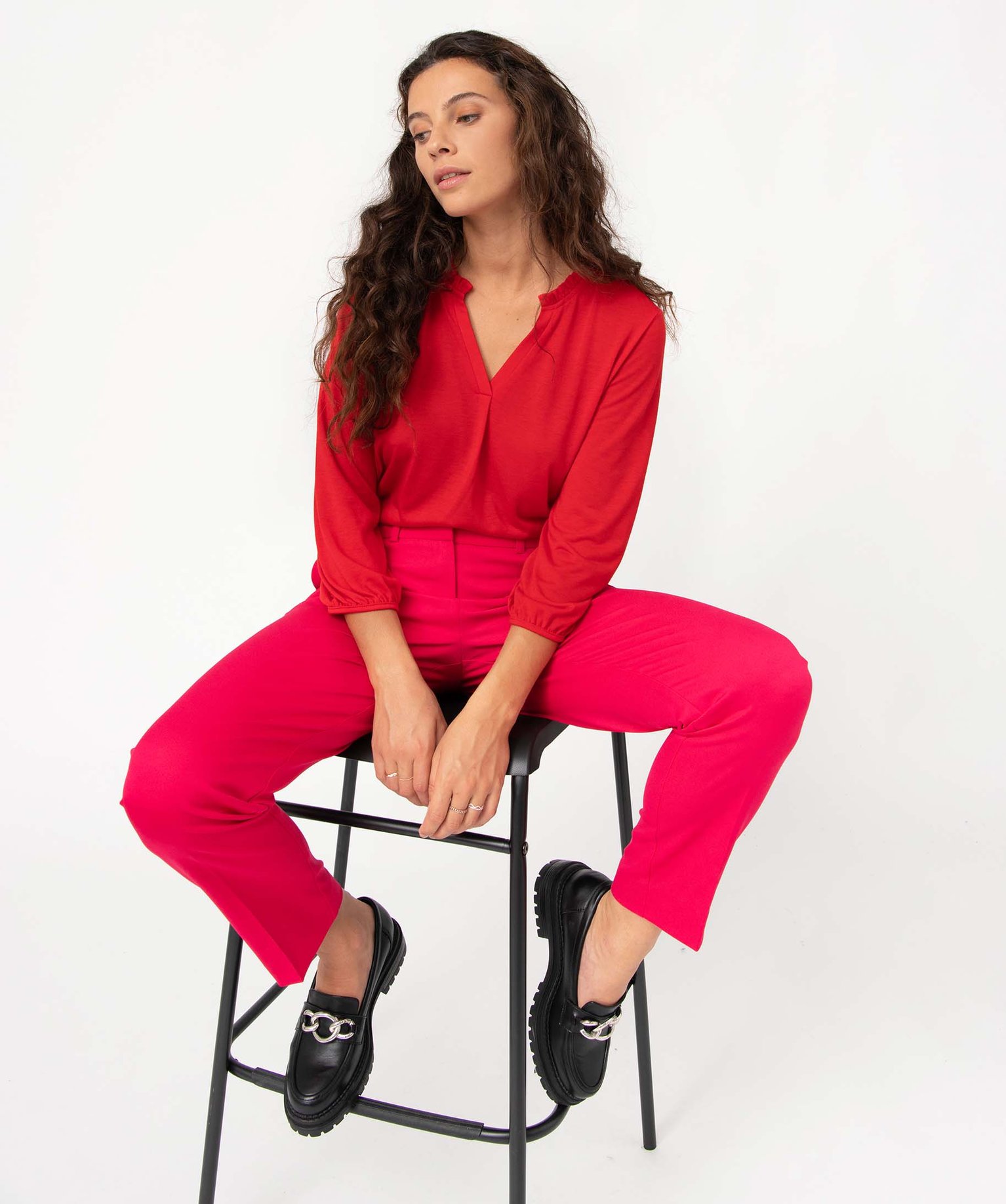 Tee-shirt femme à manches 3/4 rose | GEMO