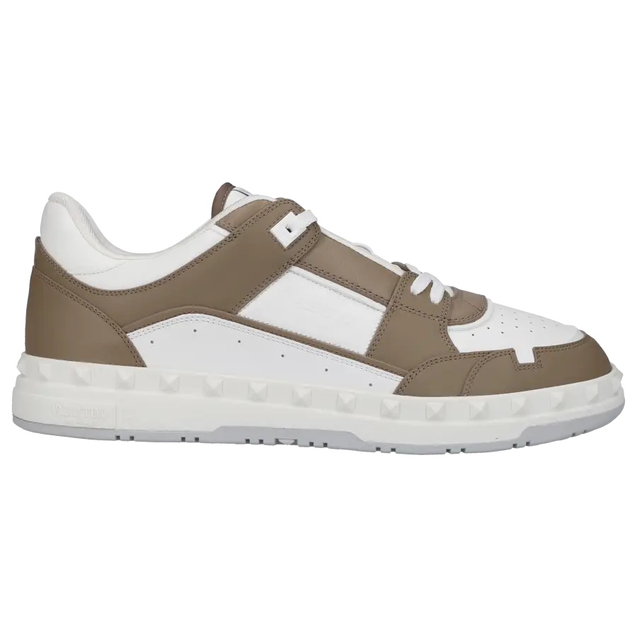 Valentino Garavani - Sneaker low FREEDOTS Kalbsleder - weiß