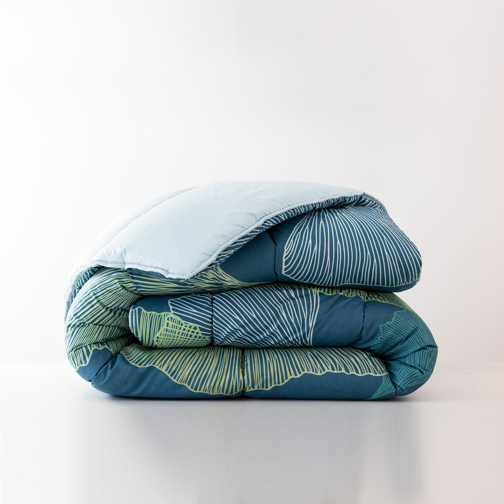 Couette polyester imprimée Ginkgo