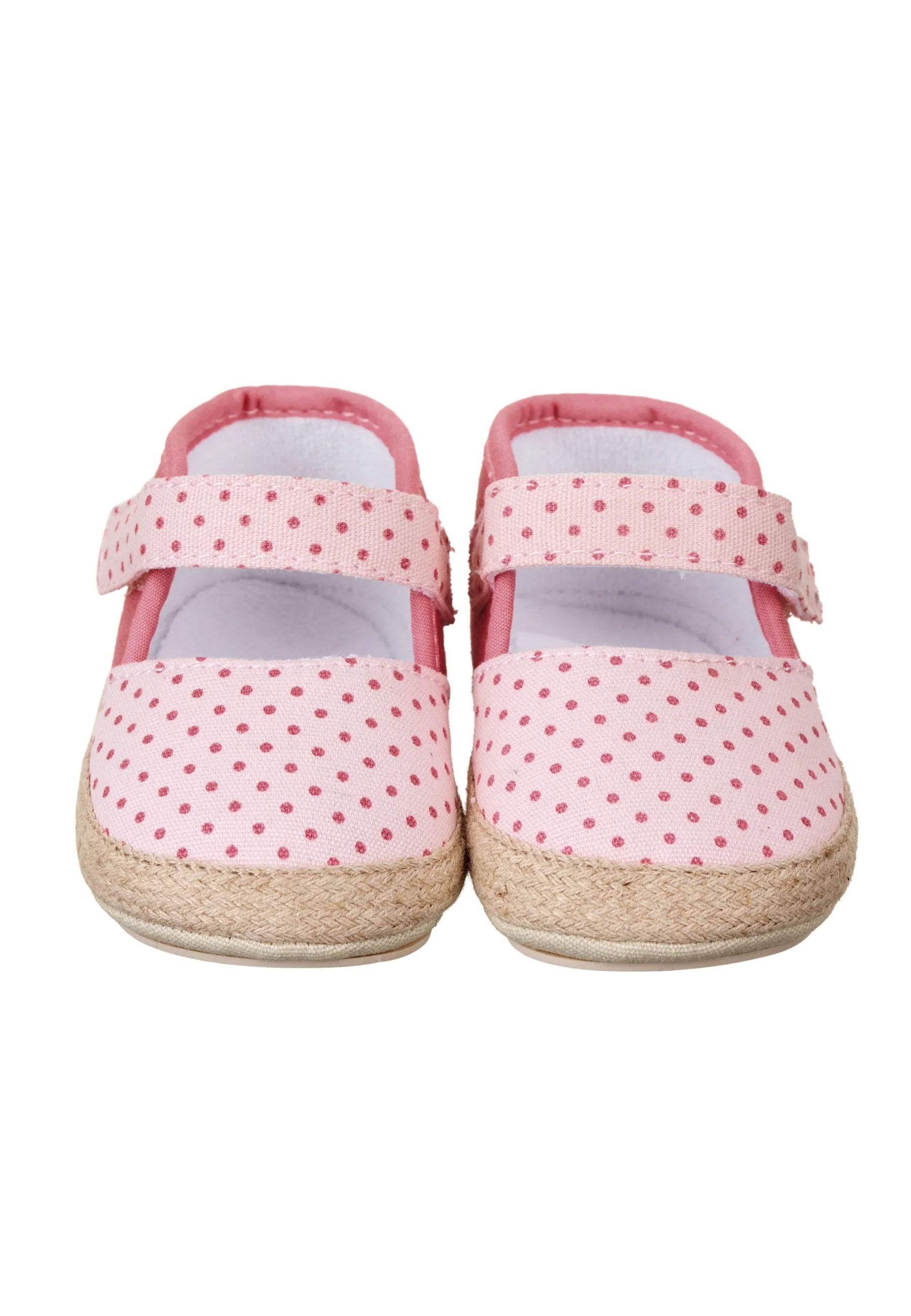 Baby Ballerina aus Canvas und Baumwollstoff Punkte