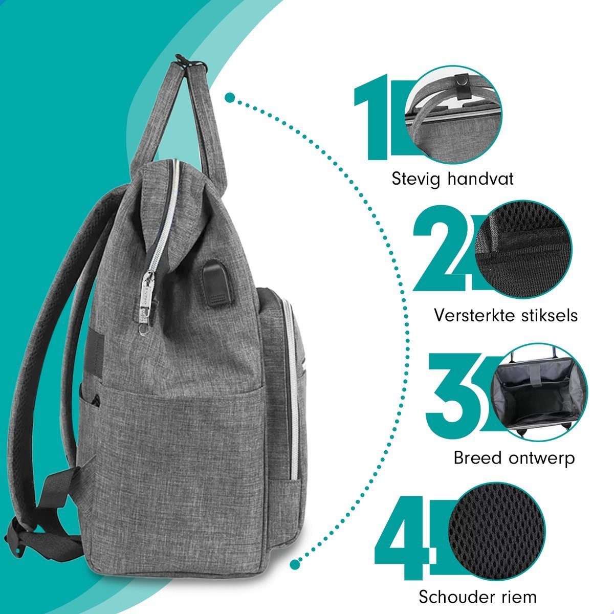 AG Notebook-Rucksack AG10 Rucksack & Laptoptasche 15,6 17,2 Zoll Laptop mit USB-Ladestation