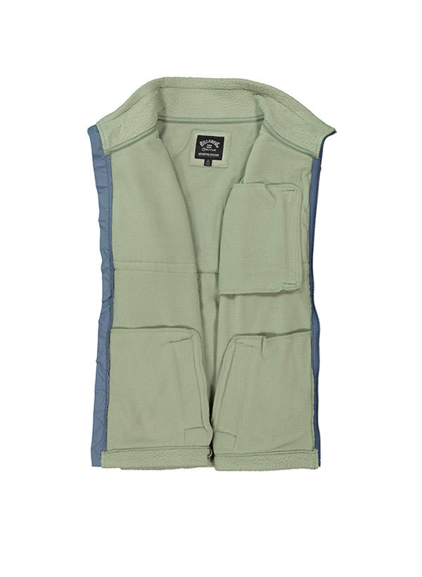 BILLABONG, Fleeceweste, Mikrofaser, grün-blau
