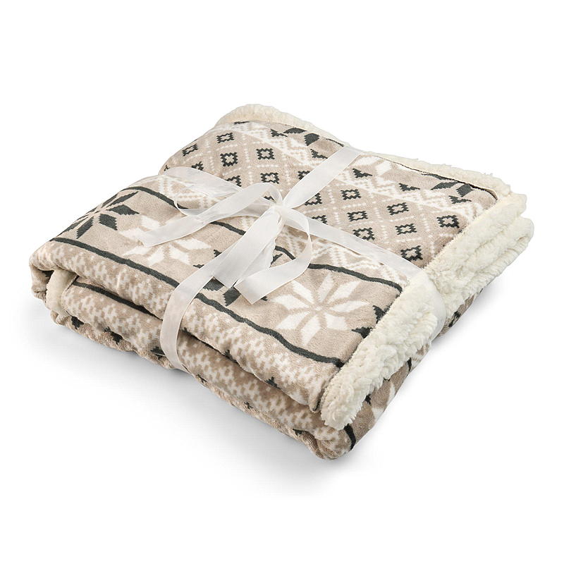 Home Sherpapledd 130x160 cm rose beige/grå