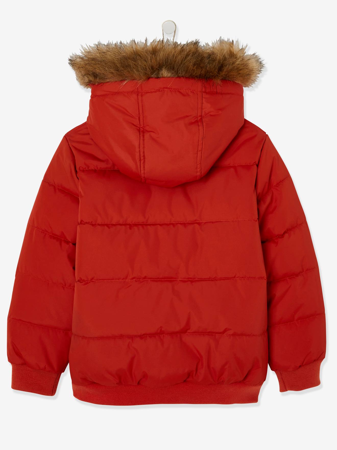 Vertbaudet Jungen Steppjacke mit Kapuze, Recycling-Polyester - orange