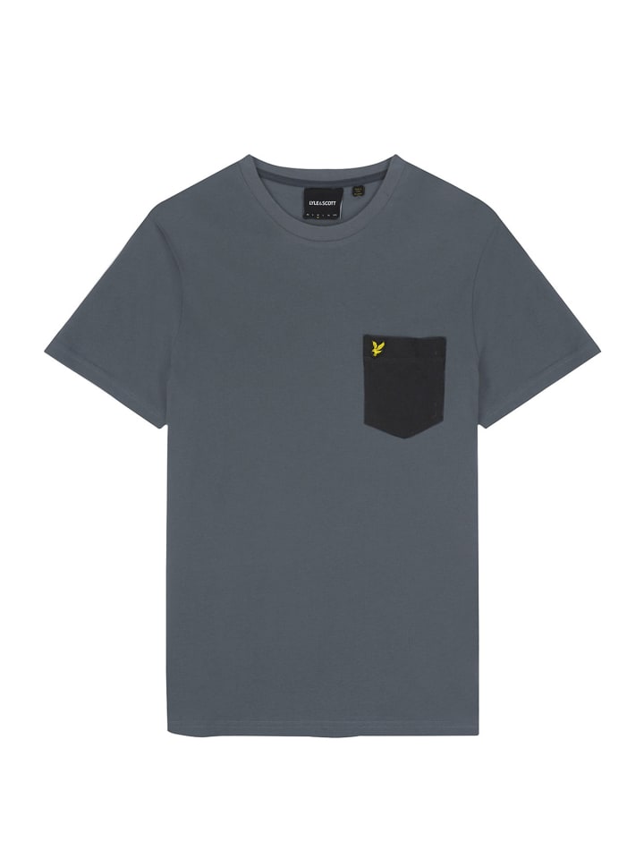 Lyle & Scott T-Shirt in Grafitgrau/Dunkelschwarz günstig kaufen