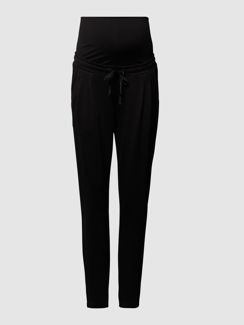 Umstands-Stoffhose mit Stretch-Anteil in schwarz