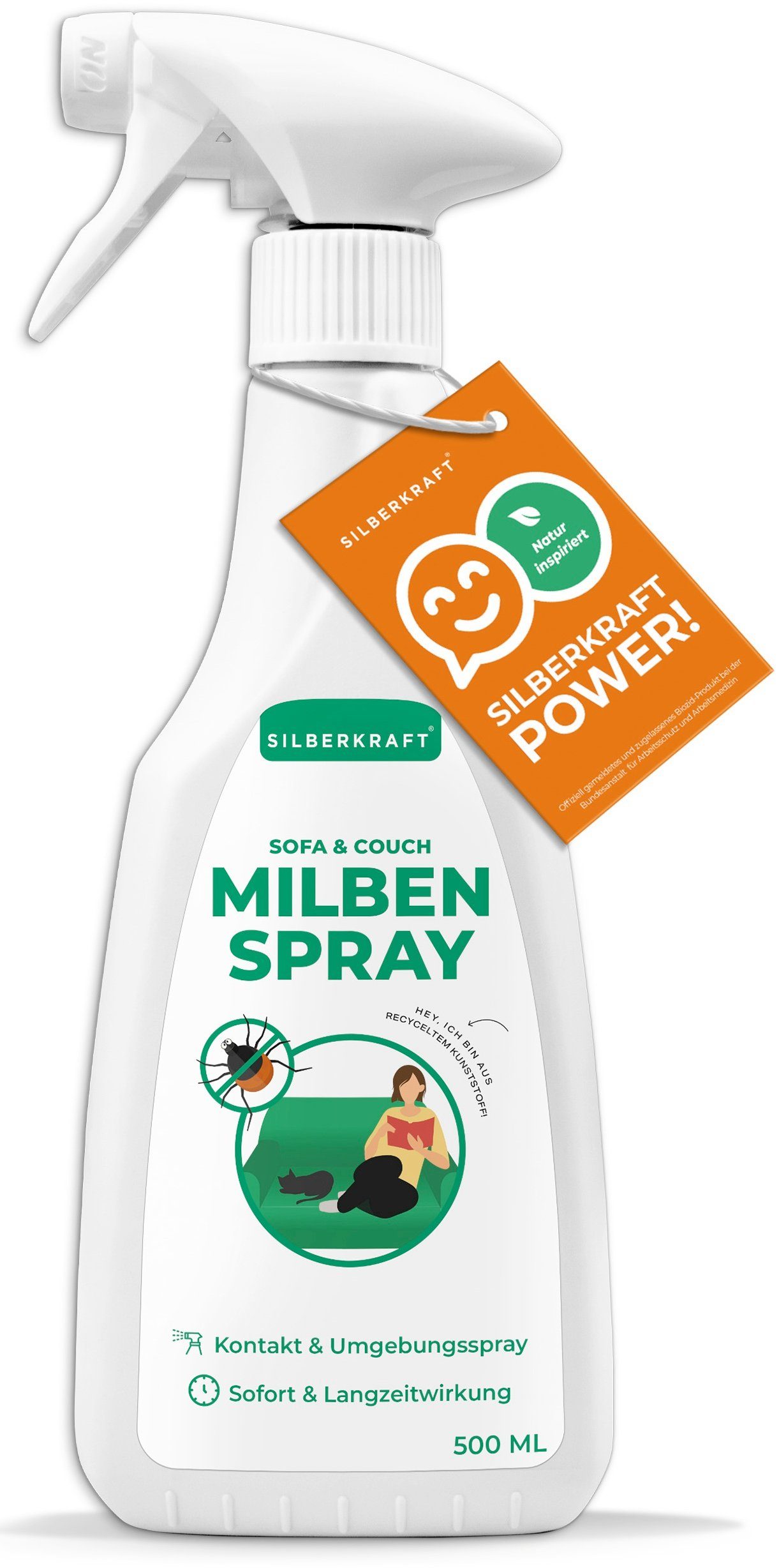 Silberkraft Insektenspray Milbenspray Sofa & Textil, 500 ml, 1-St.