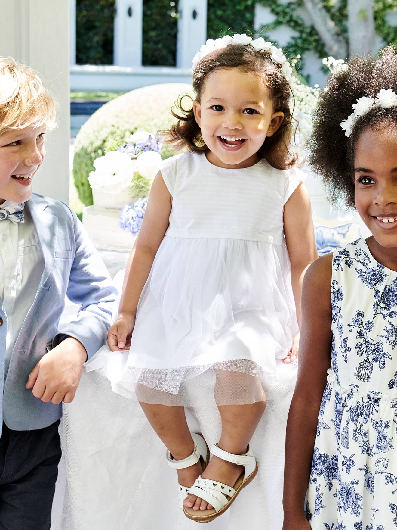 Robe de cérémonie bébé avec tulle blanc