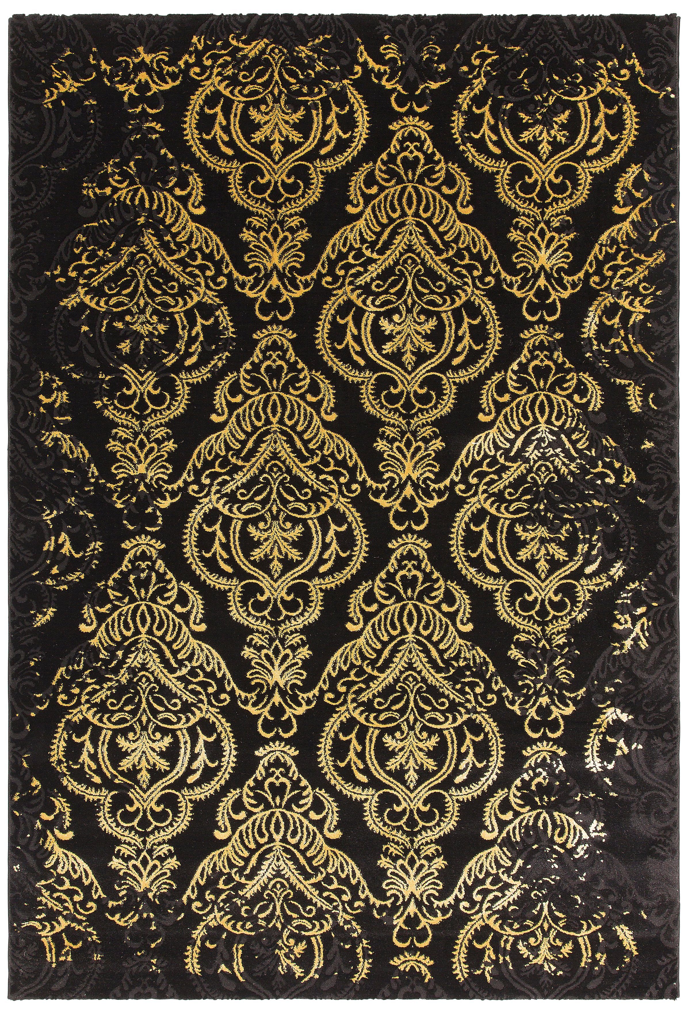 Teppich Bahar, merinos, rechteckig, Höhe: 12 mm, Vintage Design, Hoch-Tief-Struktur, mit Glanz Wohnzimmer