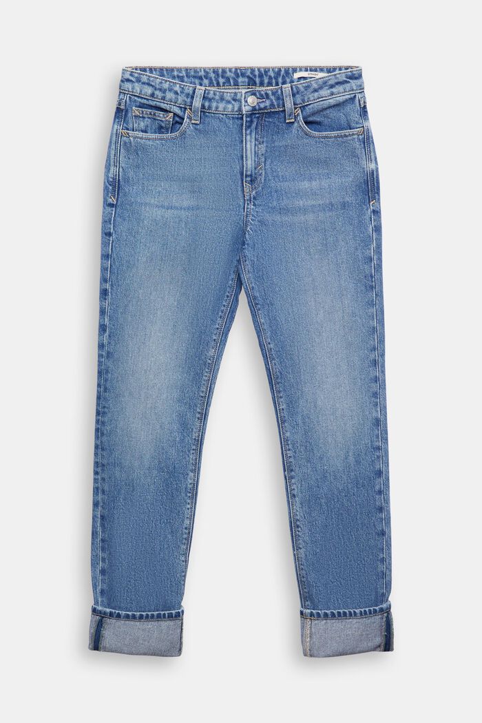Jeans mit geradem Bein und mittlerer Bundhöhe