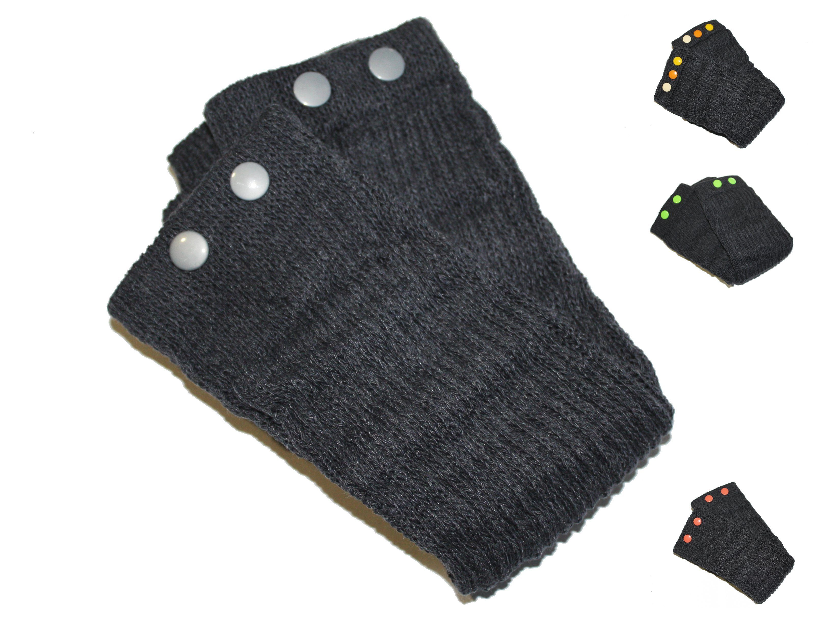 dunkle design Beinstulpen Grau Nieten Bunt