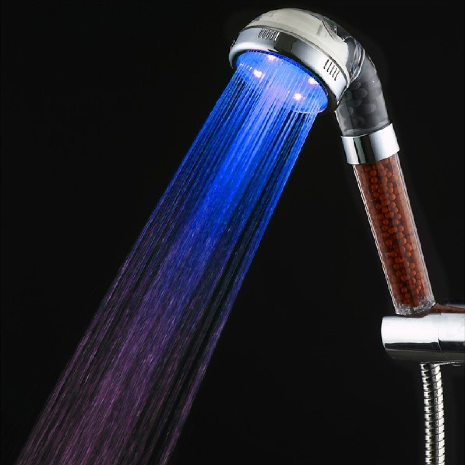 Kpaloft Handbrause, LED Filterbrause 7 Lichtfarben, Wassersparend Hochdruck