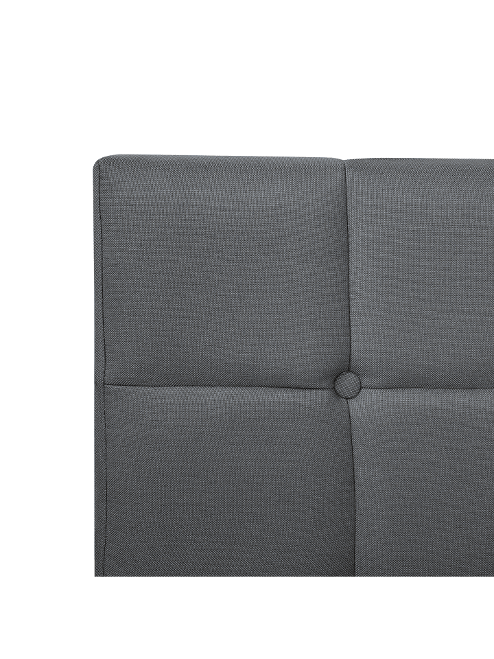 Beliani Doppelbett ADMIRAL in Grau/Silber - (W) 170 x (H) 90 x (L) 210 cm günstig kaufen onesize