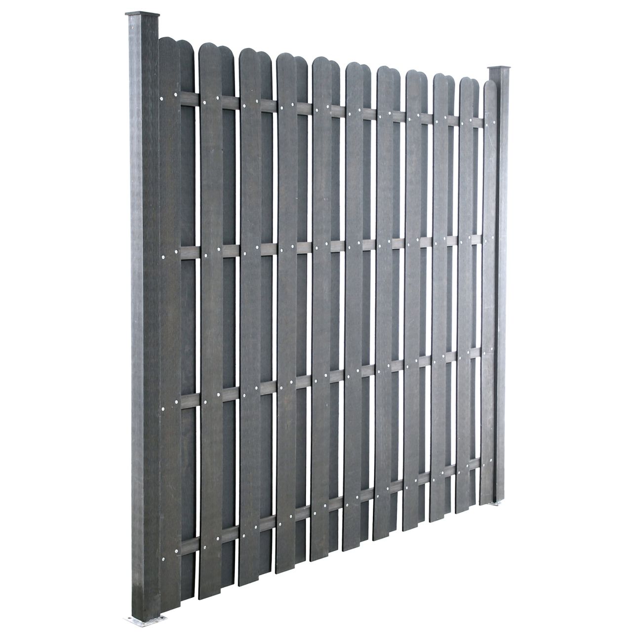 TOP MULTI WPC Sichtschutzelement anthrazit mit Pfosten