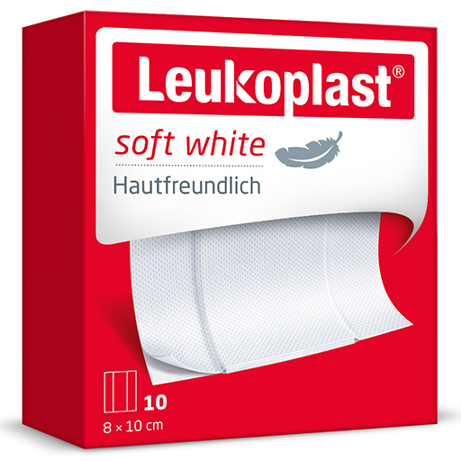 LEUKOPLAST soft white Pflaster 8x10 cm  10 St  Pflaster