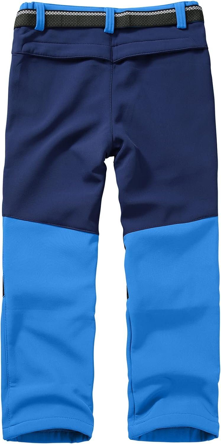 megadot Schneehose Kinder Softshellhose Schneehose Gefüttert Cargohose Outdoorhose Wasserdicht Thermohose Jungen Mädchen Winter Wanderhose