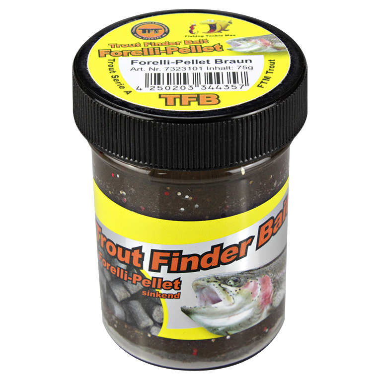 FTM Forellenteig Trout Finder sinkend (Forelli-Pellet, Braun)
