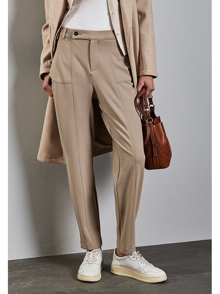 Street One Sweathose - Tapered Fit - in Beige günstig kaufen