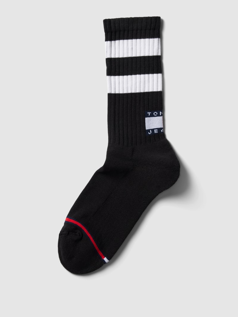 Socken mit Kontraststreifen in schwarz