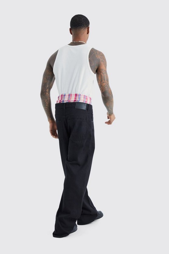 Lockere Jeans mit doppeltem Bund