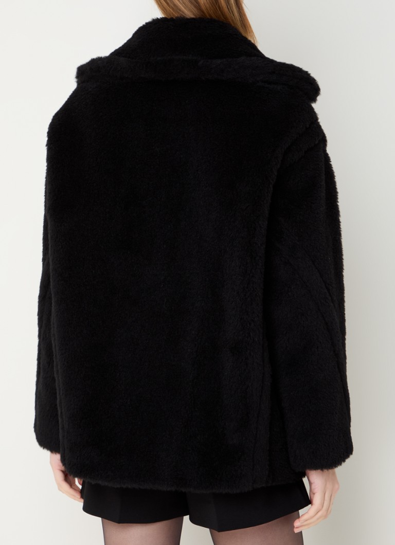 MaxMara Fuxia wool teddy coat with side pockets